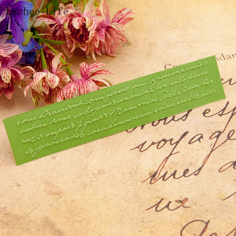 Ličī Life Letter Plastmasas Reljefa Mapes Scrapbooking Fotoalbumu Kartīšu Dekorēšanai Amatniecības piederumi