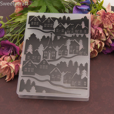 28 Μοντέλα Ανάγλυφο Φάκελο Διαφανές ανάγλυφο Πλαστικές πλάκες Σχέδιο για DIY μήτρες κοπής χαρτιού Μέγεθος Scrapbooking 10,5x14,5 cm