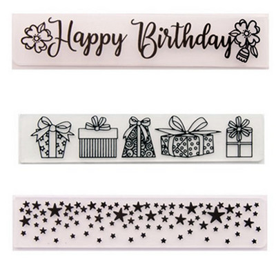 Long Happy Birthday Plastic Embossing Folders for Card Making Love DIY Gift Embossed Template for Scrapbooking Craft
