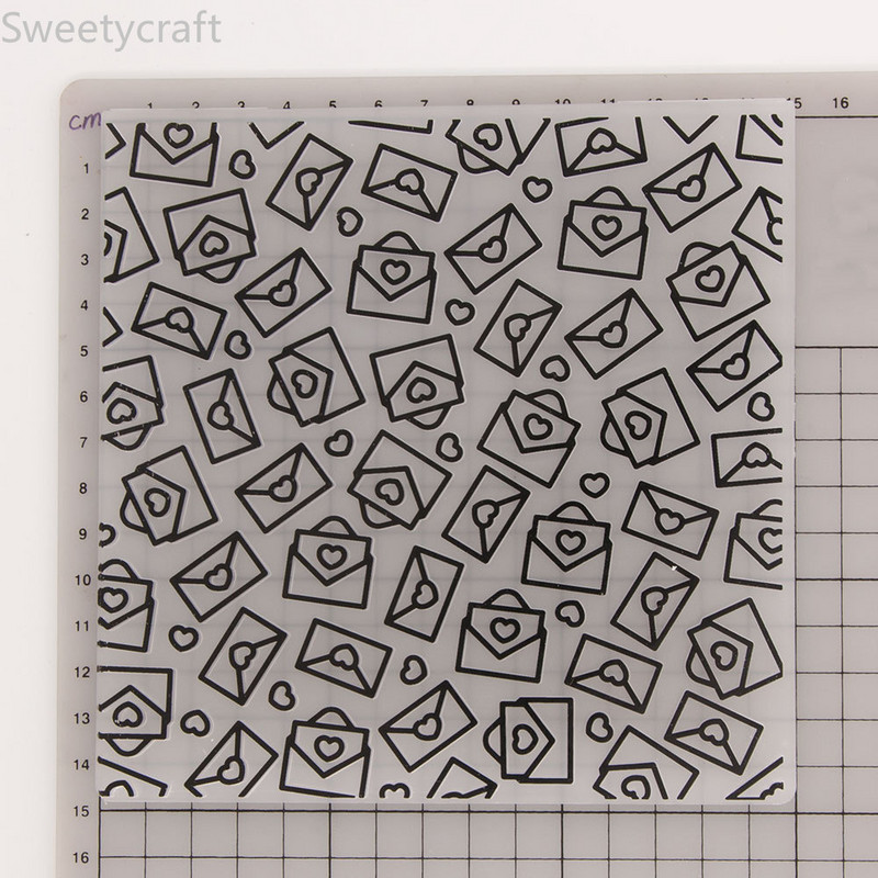 Mīlestības aploksnes reljefa mapes Jauns 2022. gada Ziemassvētku kartīšu izgatavošanas piederumi Papīrs Amatniecība Scrapbooking Plastmasas reljefa trafarets