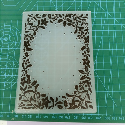 Ziedi Lapas Fona Reljefs Mape Plastmasas Plāksnes Jauns 2023 Papīra Kartes Griešanai Die Decoration Scrapbooking Reljefs
