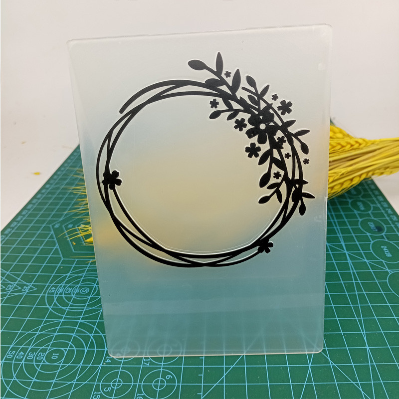 Ziedi Lapas Fona Reljefs Mape Plastmasas Plāksnes Jauns 2023 Papīra Kartes Griešanai Die Decoration Scrapbooking Reljefs