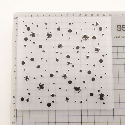 Reljefa mape Dotty ziedu zvaigzne Scrapbooking plastmasas reljefs mapes karšu izgatavošanas piederumi albums kāzu papīrs amatniecības dekors