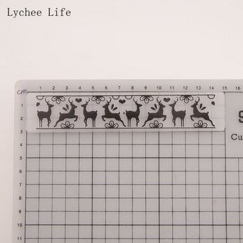 Lychee Life Deer Σχέδιο Μοτίβο Στένσιλ με ανάγλυφο Φάκελοι DIY Scrapbooking Χάρτινη Κάρτα για Διακόσμηση άλμπουμ φωτογραφιών