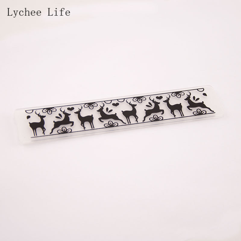 Ličī dzīves briežu dizaina šablonu trafareti reljefa mapes DIY Scrapbooking papīra karšu izgatavošana fotoalbuma dekorēšanai