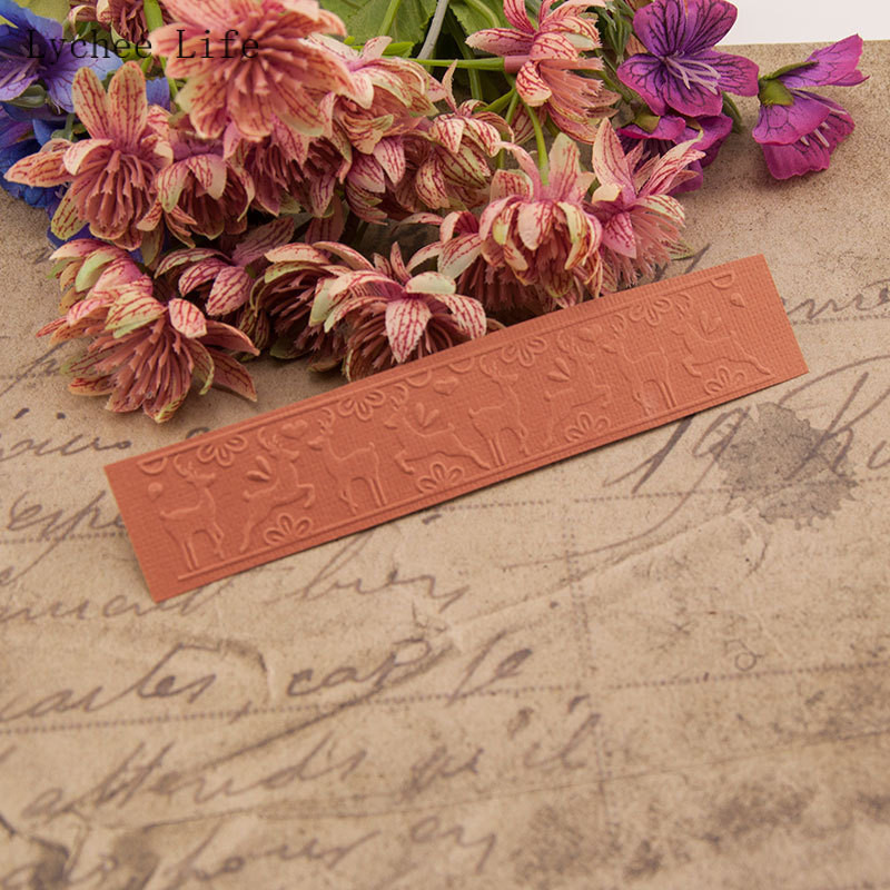 Ličī dzīves briežu dizaina šablonu trafareti reljefa mapes DIY Scrapbooking papīra karšu izgatavošana fotoalbuma dekorēšanai