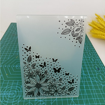 Πεταλούδα λουλουδιών με ανάγλυφο φάκελλο Πλαστικές πλάκες Νέα 2023 για Διακόσμηση μήτρας κοπής καρτών χαρτιού Scrapbooking Embosser