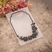 Jauns 2023. gada ziedu rāmja reljefs mapes caurspīdīgs 3D plastmasas plākšņu dizains papīra karšu dekorēšanai ar reljefu griešanas veidnēm