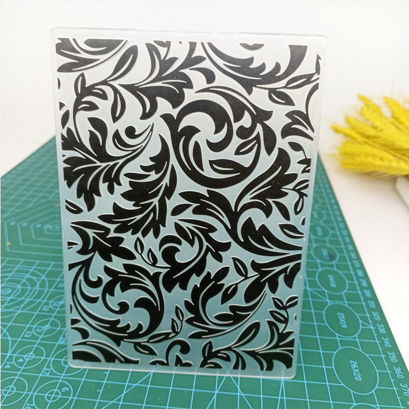 Mežģīnes Lapas Fona Reljefs Mape Plastmasas Plāksnes Jauns 2023 Papīra Kartes Griešanai Die Decoration Scrapbooking Reljefs