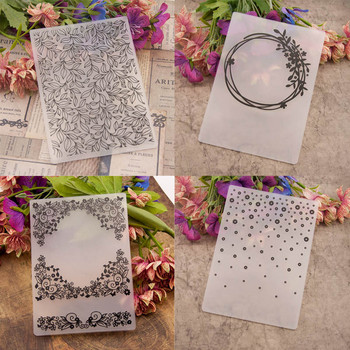 1 τεμ / συσκευασία Φάκελοι με ανάγλυφο DIY Πλαστικά διαφανή γραμματόσημα Διακόσμηση γάμου Κατασκευή χάρτινων καρτών Craft Card Stencil Exquisite Life