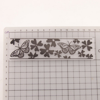 15x4 cm Butterfly πλαστικό ανάγλυφο φάκελο Πρότυπο για DIY Scrapbooking Craft φωτογραφικό άλμπουμ Κάρτα διακοπών Χειροποίητα διακοσμητικά προμήθειες