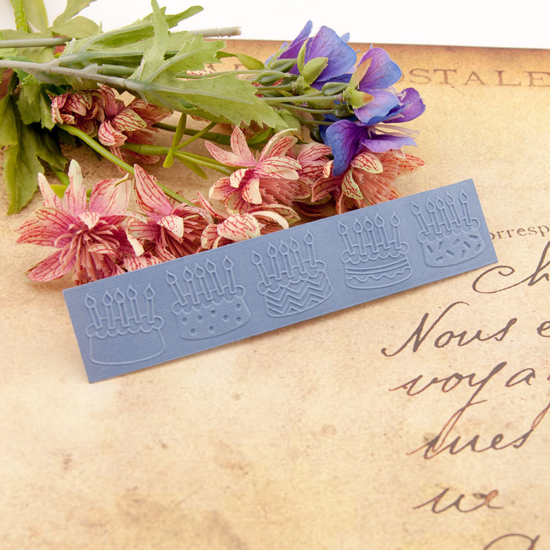 15x3cm dzimšanas dienas kūka ar plastmasas reljefu mapi Veidne DIY scrapbooking Amatniecības fotoattēlu albuma kartei ar rokām darināti dekoru piederumi