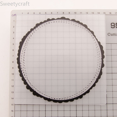 Dārza vainagu reljefa mapes Jauns 2021. gada Ziemassvētku kartīšu izgatavošanas piederumi Papīra amatniecība Scrapbooking Plastmasas reljefa trafarets