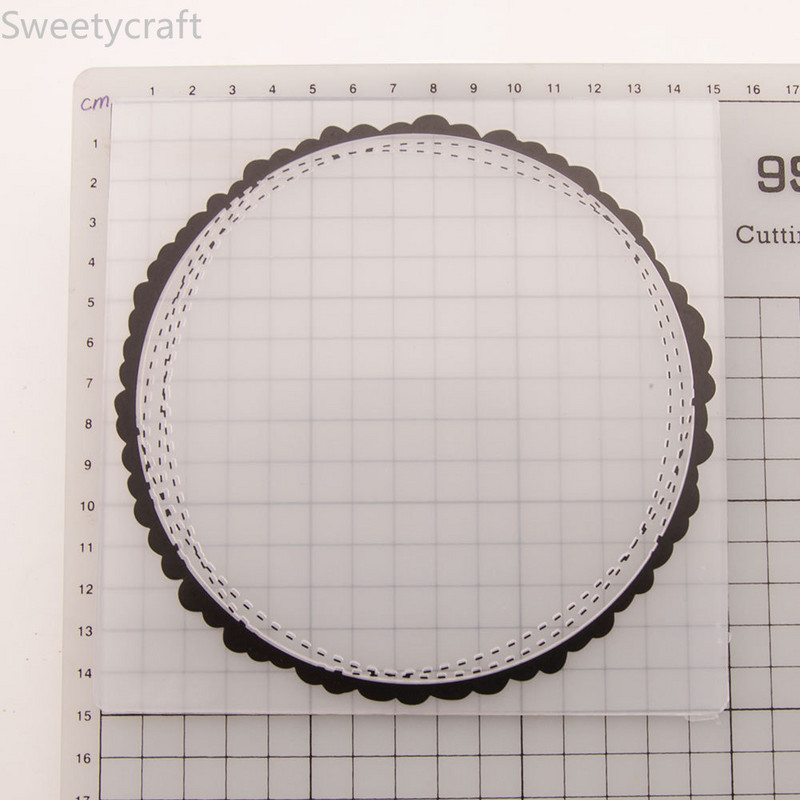 Dārza vainagu reljefa mapes Jauns 2021. gada Ziemassvētku kartīšu izgatavošanas piederumi Papīra amatniecība Scrapbooking Plastmasas reljefa trafarets