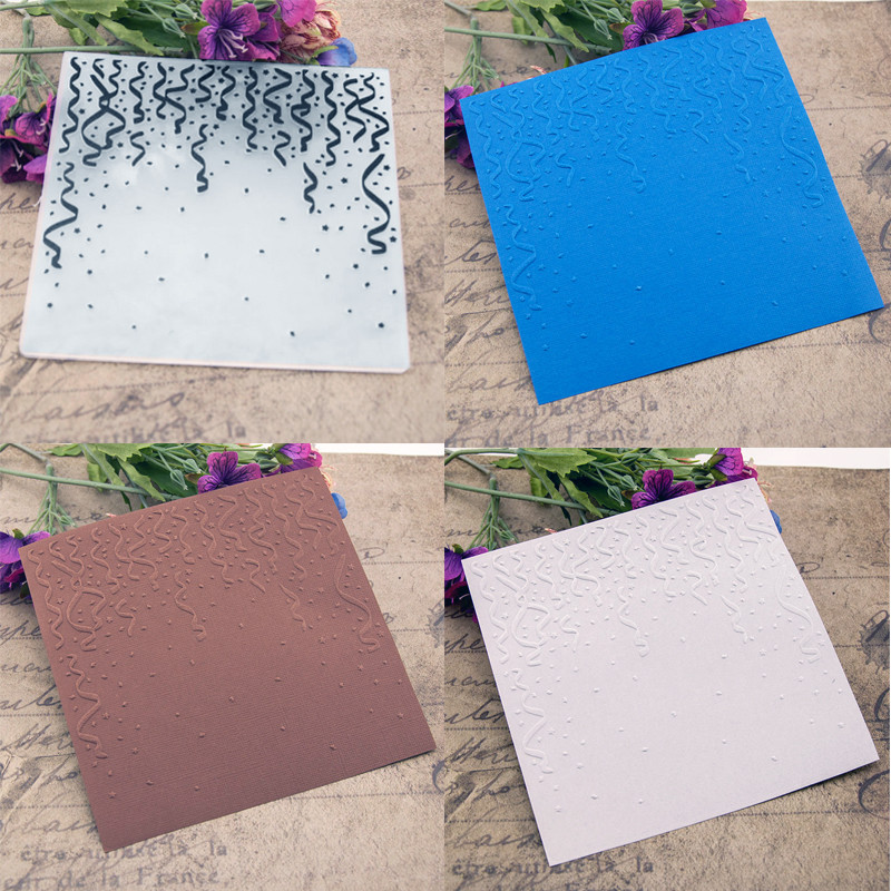 Κορδέλα πυροτέχνημα Φάκελοι με ανάγλυφη πλαστική υφή για χριστουγεννιάτικο πρότυπο Scrapbooking και άλλες χάρτινες χειροτεχνίες