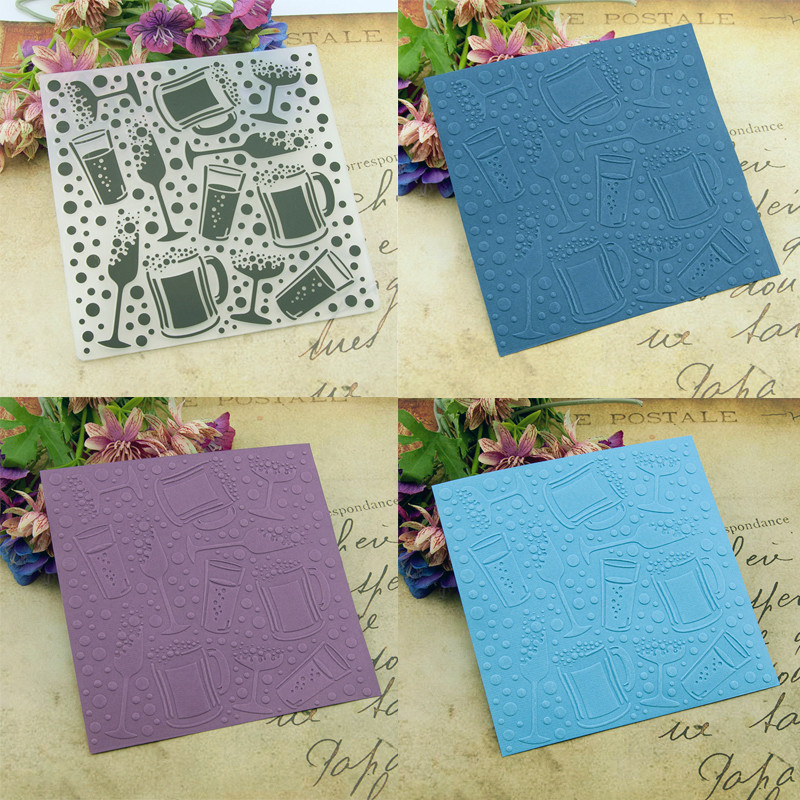 Μοτίβο γραμματοσήμων Φάκελοι με ανάγλυφη πλαστική υφή για χριστουγεννιάτικο πρότυπο Scrapbooking και άλλες χάρτινες χειροτεχνίες