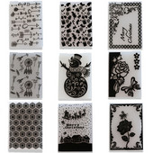 Ziemassvētku Ziedi Sniegavīrs Plastmasas reljefa mape Veidne DIY Scrapbooking Amatniecības fotoattēlu albuma kartīte Svētku roku darbs Dekors