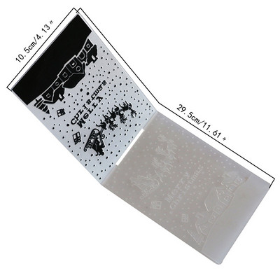 Ziemassvētku Ziedi Sniegavīrs Plastmasas reljefa mape Veidne DIY Scrapbooking Amatniecības fotoattēlu albuma kartīte Svētku roku darbs Dekors