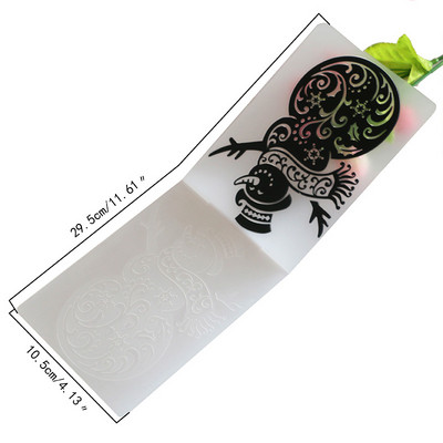 Ziemassvētku Ziedi Sniegavīrs Plastmasas reljefa mape Veidne DIY Scrapbooking Amatniecības fotoattēlu albuma kartīte Svētku roku darbs Dekors