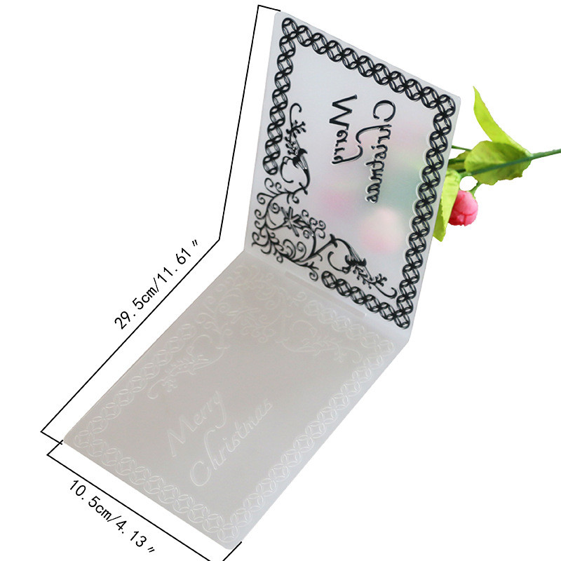 Ziemassvētku Ziedi Sniegavīrs Plastmasas reljefa mape Veidne DIY Scrapbooking Amatniecības fotoattēlu albuma kartīte Svētku roku darbs Dekors