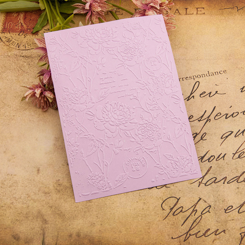 Ziedi 2023 Reljefs mapes Fona veidne DIY Scrapbooking Amatniecībai Fotoalbumu kartīšu dekorēšanai