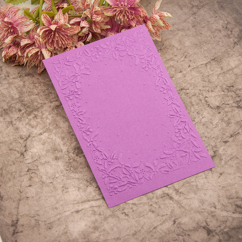 Φύλλα 2023 Ανάγλυφη εκτύπωση φακέλων Πρότυπο φόντου για DIY Scrapbooking Crafts Making Photo Album Card Decoration