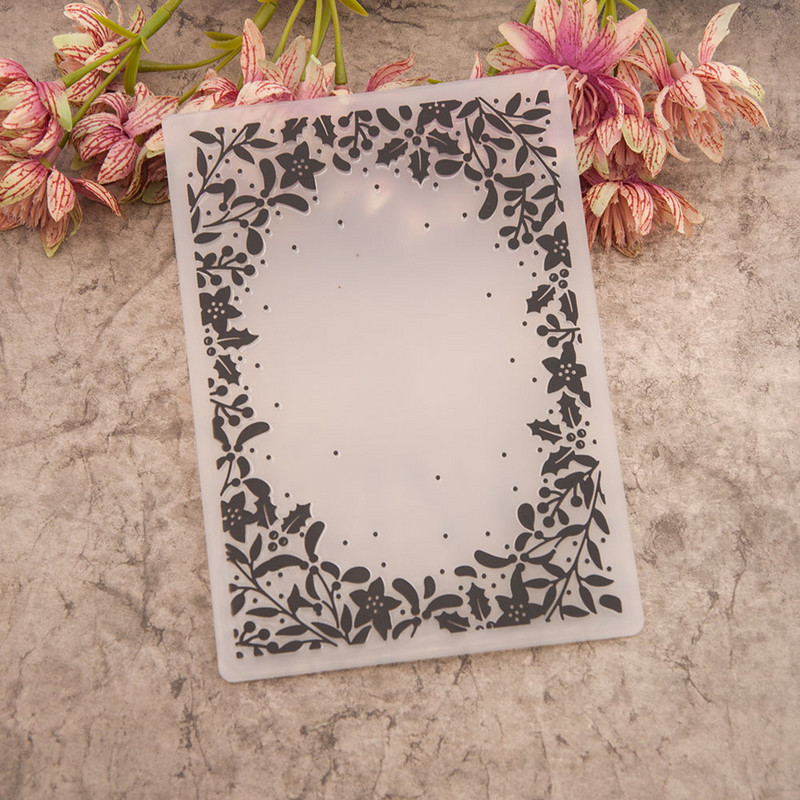 Φύλλα 2023 Ανάγλυφη εκτύπωση φακέλων Πρότυπο φόντου για DIY Scrapbooking Crafts Making Photo Album Card Decoration