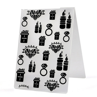 Jaunums — 2023. gada plastikāta reljefs mapes veidne DIY scrapbooking amatniecībai, fotoattēlu albuma kartīte ar rokām darināta dekorācija