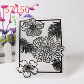 Jaunums Ziedi Plastmasas reljefa mape Veidne DIY Scrapbooking Amatniecībai Fotoalbuma kartīte Roku darbs Dekorācijas