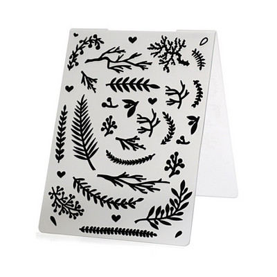 Jauna ierašanās filiāle Plastmasas reljefa mape Veidne DIY Scrapbooking Amatniecībai Fotoalbuma kartīte Roku darbs Dekorācija