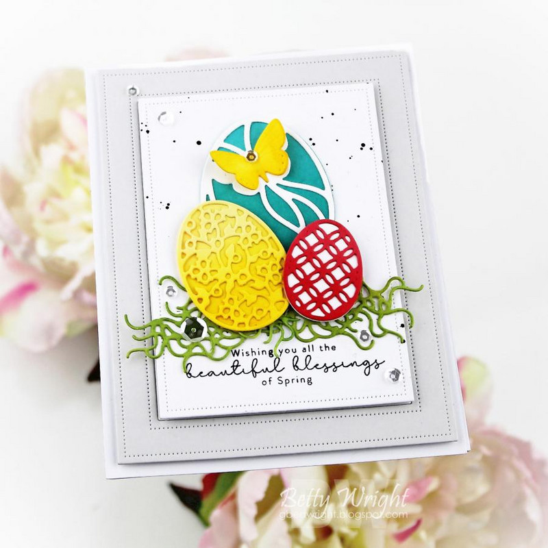 Just Sentiments: Spring Blessings Mini Dies Stamps For Diy Scrapbooking Crafts Maker Πρότυπο άλμπουμ φωτογραφιών Χειροποίητο
