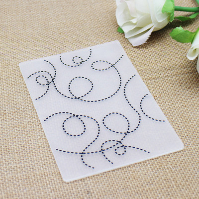 Line Pattern DIY Scrapbooking Plastic Background Bump Embossing Template Kids Happy Birthday Greeting Card Paper Print Clip Gift