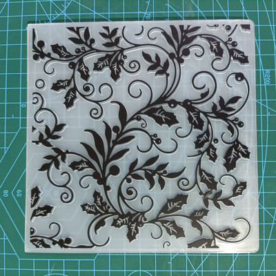 Vīnogulāju lapu reljefa mape karšu izgatavošanai Amatniecības piederumi Scrapbooking Jauns 2022. gada albuma fotoattēlu trafarets plastmasas reljefs