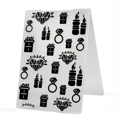 Albuma karšu rīks Reljefs Mapes DIY Scrapbooking Papīrs Amatniecība Plastmasas Veidņu Karte Dekorācijas piederumu izgatavošana Daudz laimes dzimšanas dienā