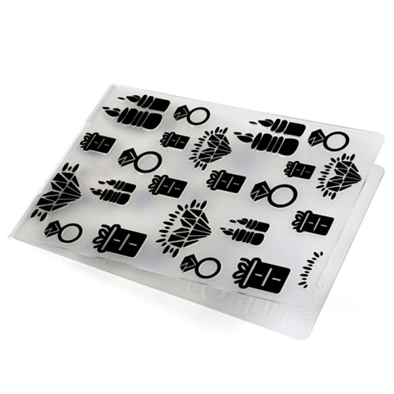 Albuma karšu rīks Reljefs Mapes DIY Scrapbooking Papīrs Amatniecība Plastmasas Veidņu Karte Dekorācijas piederumu izgatavošana Daudz laimes dzimšanas dienā