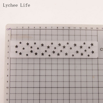 Релефни папки с печатни звезди на Lychee Life Скрапбукинг за правене на картички Направи си сам Ръчно изработени занаяти