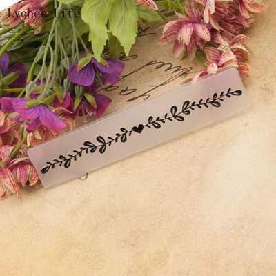 Lychee Life Floral πλαστικό ανάγλυφο Φάκελοι Scrapbooking Stencil For Diy Photo Album Card Decoration Supplies Making