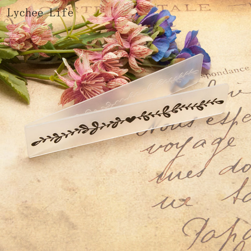 Lychee Life Floral πλαστικό ανάγλυφο Φάκελοι Scrapbooking Stencil For Diy Photo Album Card Decoration Supplies Making