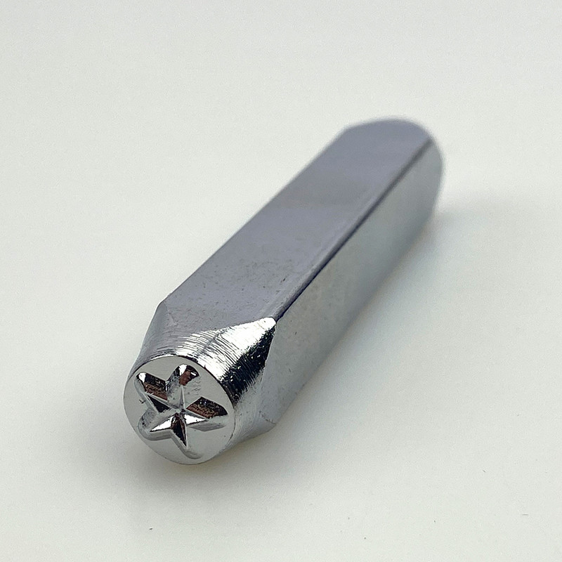 6 mm Star Punch "Pasidaryk pats" odinis antspaudų Punch rinkinys Žvaigždės LOGO formos Pentagramos antspaudų drožybos štampavimo įrankis Anglies plieno metalinis antspaudas