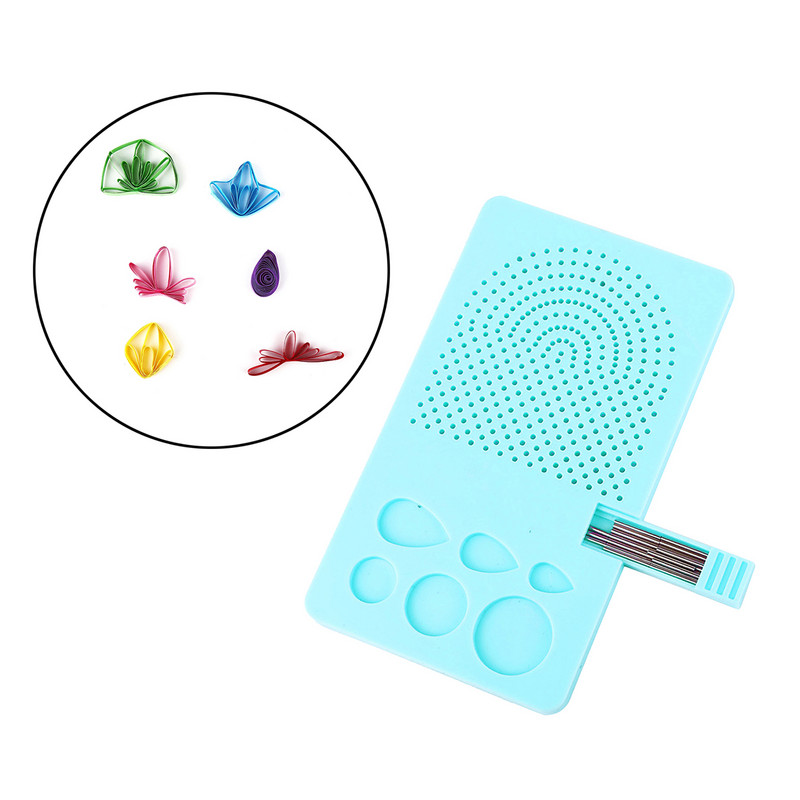 Popieriaus vyniojimo lenta Rankų darbo popieriaus valcavimo šablonas mezgimo tinklelio kreiptuvas su smeigtukais „Pasidaryk pats“ popierinis amatų įrankis