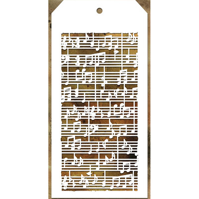 New Musical Note Pattern Label Tag Plastic Stencil for Scrapbooking Background DIY Album Paper Card No Metal Cutting Dies 2021