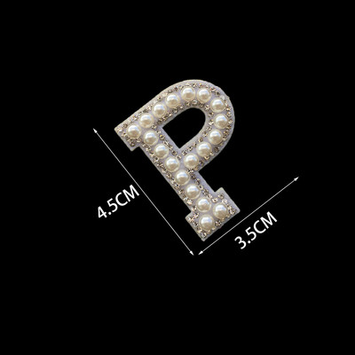 1 tk 3D valge põhjaga pärlkirjaga plaastrid Inglise tähestikuga kivist aplikatsioon rõivastele triibuga märgil DIY nimi