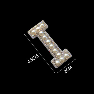 1 tk 3D valge põhjaga pärlkirjaga plaastrid Inglise tähestikuga kivist aplikatsioon rõivastele triibuga märgil DIY nimi