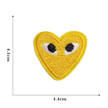 12 στυλ Νέο πολύχρωμο Heart Patch Κέντημα Αξεσουάρ Cartoon Loving Heart για σίδερο ρούχων σε Patch DIY