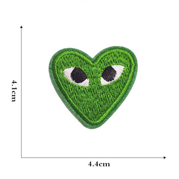 12 στυλ Νέο πολύχρωμο Heart Patch Κέντημα Αξεσουάρ Cartoon Loving Heart για σίδερο ρούχων σε Patch DIY