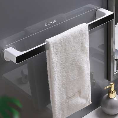 Pašlīmējošs vannas istabas dvieļu stieņa dvieļu pie sienas stiprināms dvieļu pakaramais turētājs plaukts apavu turētājs piekarināms apdares statīvs