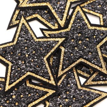 5 τμχ/παρτίδα 6 εκατοστών Glitter Stars Αυτοκόλλητα με παγιέτες Star Patch DIY ύφασμα απλικέ Badge σίδερο σε παλτό Αξεσουάρ σήμα τζιν παντελόνι