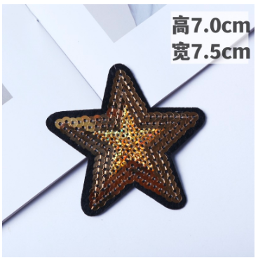 5 τμχ/παρτίδα 6 εκατοστών Glitter Stars Αυτοκόλλητα με παγιέτες Star Patch DIY ύφασμα απλικέ Badge σίδερο σε παλτό Αξεσουάρ σήμα τζιν παντελόνι