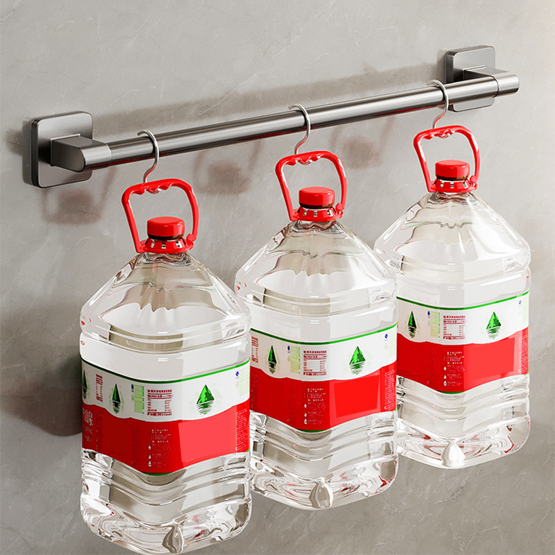 Dvieļu turētājs Pašlīmējošs vannas istabas dvieļu paliktnis Alumīnijs bez urbšanas dvieļu pakaramais virtuves glabāšanas plaukts vannas istabas organizators