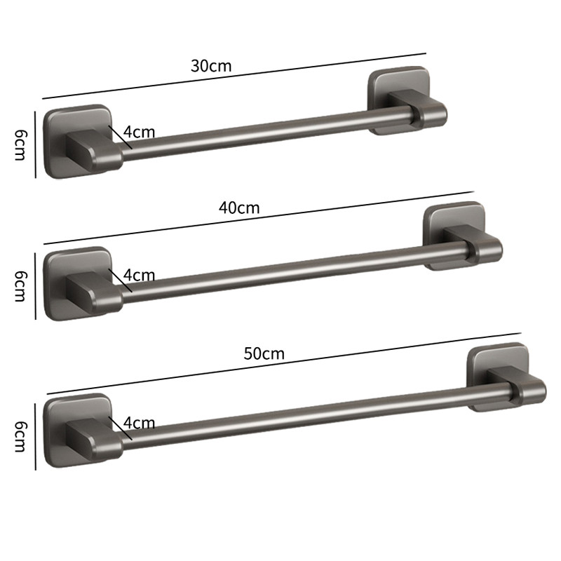 Dvieļu turētājs Pašlīmējošs vannas istabas dvieļu paliktnis Alumīnijs bez urbšanas dvieļu pakaramais virtuves glabāšanas plaukts vannas istabas organizators
